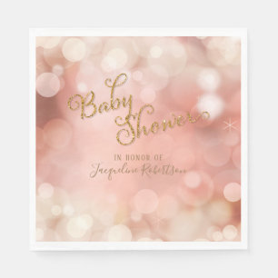 Serviette En Papier Baby shower Simple Magique Bokeh Sparkle Twinkle