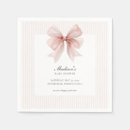 Serviette En Papier Baby Shower Some Bunny Sweet Rose Tendue