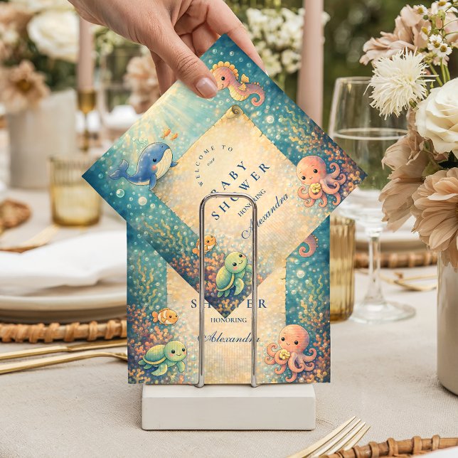 Serviette En Papier Baby Shower Sous Les Mers (Créateur téléchargé)