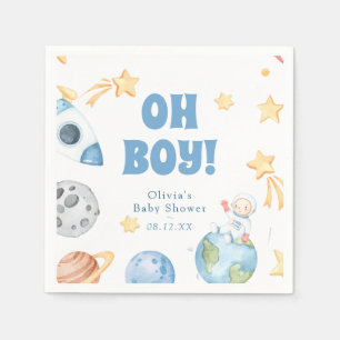Serviette En Papier Baby shower spatial
