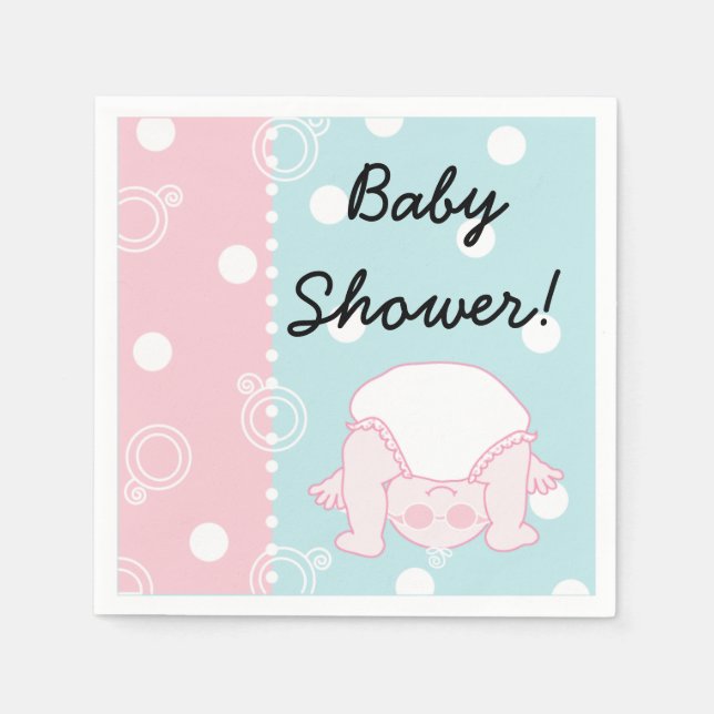 Serviette En Papier Baby shower Standard Cocktail Napkin BÉBÉ (Devant)