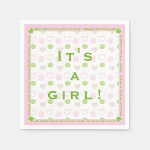 Serviette En Papier Baby shower standard Napkin "Sucre et épices"