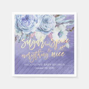 Serviette En Papier Baby shower Sucre épices Tout Nice