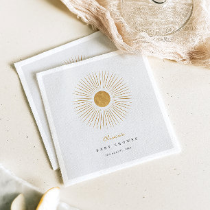 Serviette En Papier Baby shower Sunshine moderne Papier minimal Napkin