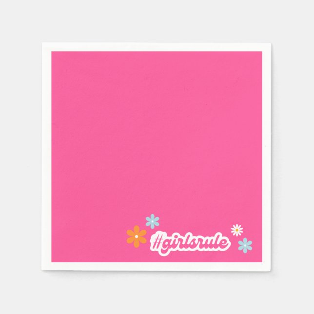 Serviette En Papier Baby shower super d'alimentation pour filles (Devant)