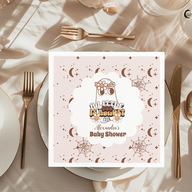 Serviette En Papier Baby shower super Halloween Little Boo (Créateur téléchargé)