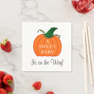 Serviette En Papier Baby shower Sweet Baby Citrouille