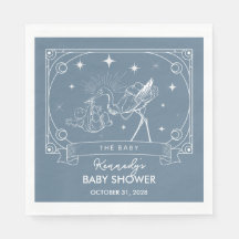 Baby shower Tarot bleu Napkin