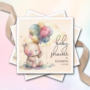 Serviette En Papier Baby shower Teddy Bear
