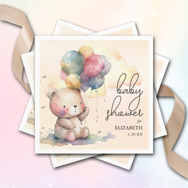 Serviette En Papier Baby shower Teddy Bear (Créateur téléchargé)