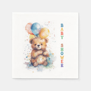 Serviette En Papier Baby shower Teddy Bear