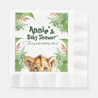 Serviette En Papier Baby shower tropical : Safari sauvage Thème
