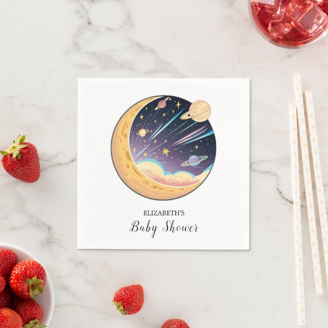 Serviette En Papier Baby shower Twinkle Simple Stars (En situation)