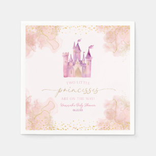 Serviette En Papier Baby shower Twins du Château des Deux Petites Prin