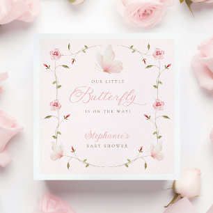 Serviette En Papier Baby Shower Une Petite Papillon