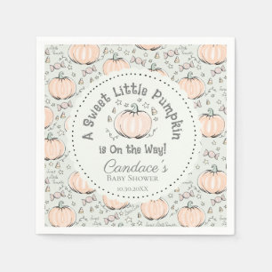 Serviette En Papier Baby shower vert pour petits Citrouilles neutres