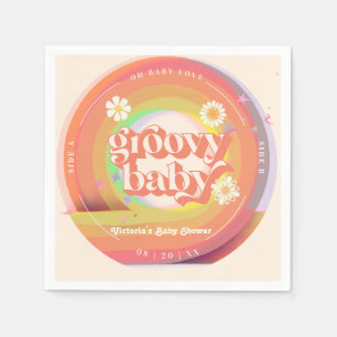 Serviette En Papier baby shower vinil Grovy