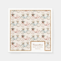 Baby shower vintage à vélo