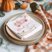 Baby shower vintage de camion Citrouille Floral