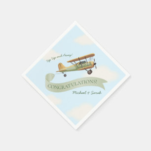 Serviette En Papier Baby shower Vintage de l'avion