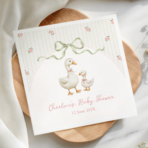 Serviette En Papier Baby-Shower Vintage Oie