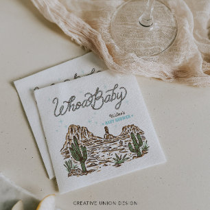 Serviette En Papier Baby shower Western Cowboy Boy