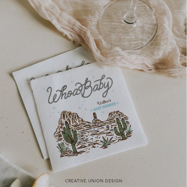 Serviette En Papier Baby shower Western Cowboy Boy (Créateur téléchargé)