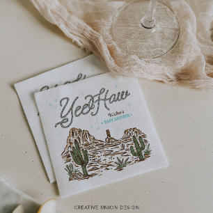 Serviette En Papier Baby shower Western Cowboy Boy