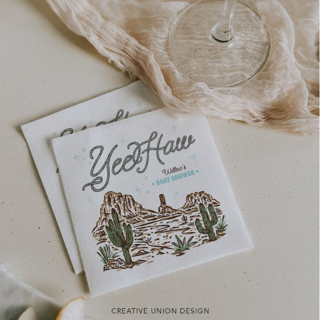 Serviette En Papier Baby shower Western Cowboy Boy (Créateur téléchargé)