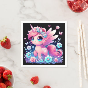 Serviette En Papier Baby shower Whimsy Unicorn