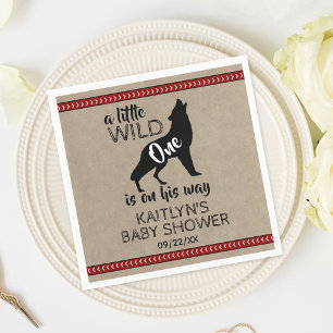 Serviette En Papier Baby shower Wild One Boys