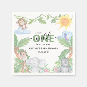 Serviette En Papier Baby shower Wild One Safari serviettes