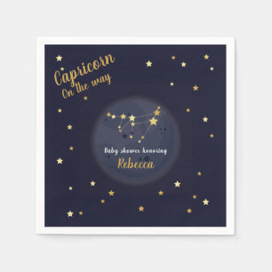 Serviette En Papier Baby shower zodiaque de Capricorne