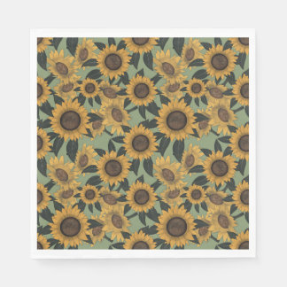Serviette En Papier Baby showers Sunflower Bloom
