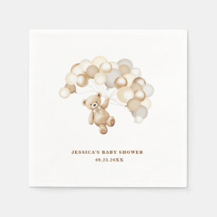 Serviette En Papier Baby-Showing Ourson Brun