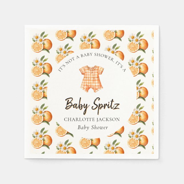 Serviette en papier Baby Spritz Orange Citrus pour (Devant)