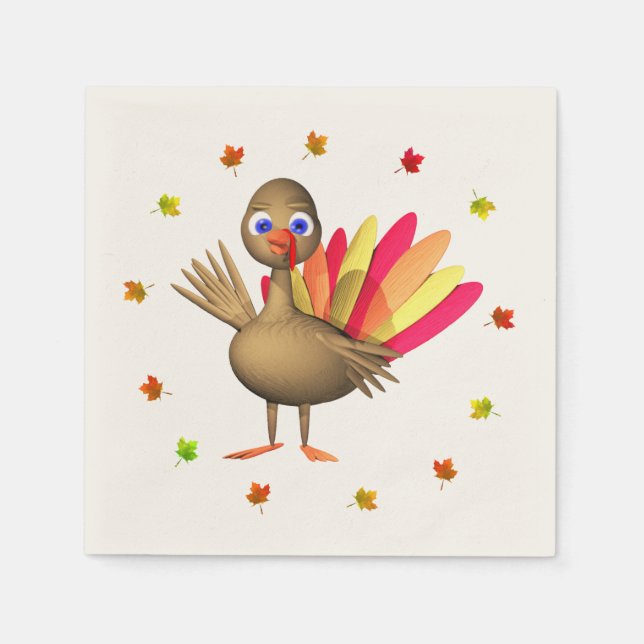 Serviette En Papier Baby Thanksgiving Turquie (Devant)