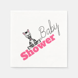 Serviette En Papier Baby Zebra, Baby shower