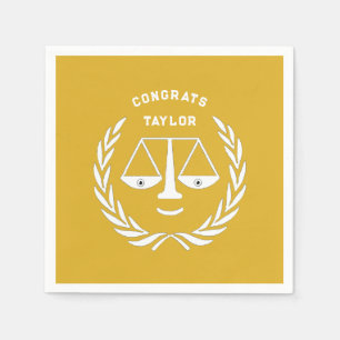 Serviette En Papier Baccalauréat de l'école de droit Gold