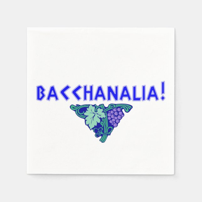 Serviette En Papier Bacchanalia ! (Devant)