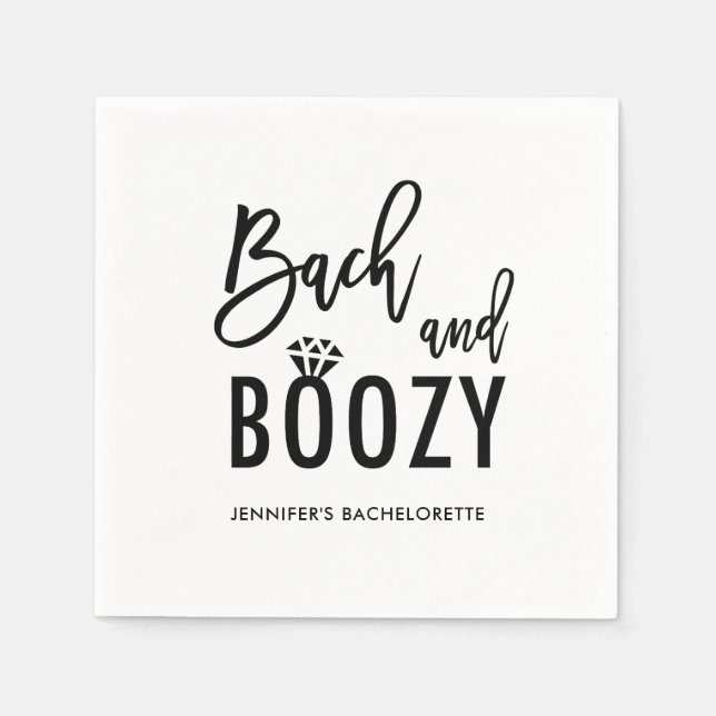 Serviette En Papier Bach et enterrement de vie de jeune fille boozy (Devant)