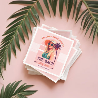 Serviette En Papier Bach Party Crew Retro Femme Bachelorette Party