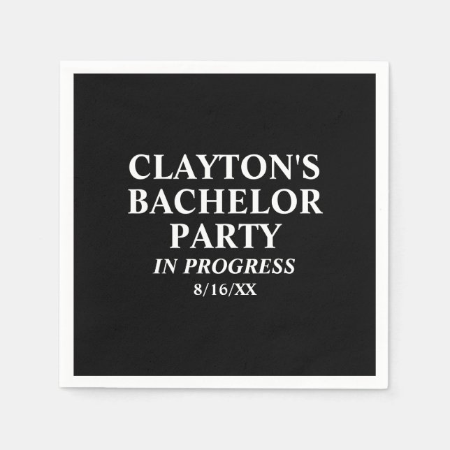 Serviette En Papier Bachelor Party En Cours Naples (Devant)