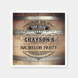 Serviette En Papier Bachelor Party Russe Whiskey Barrel
