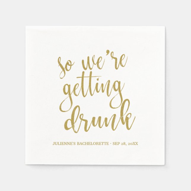Serviette En Papier Bachelorette (Devant)