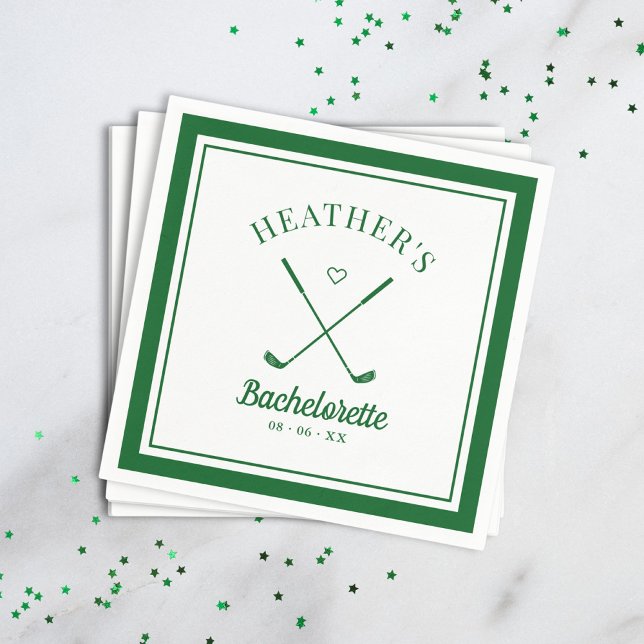 Serviette En Papier Bachelorette de golf dernier Swing (Créateur téléchargé)