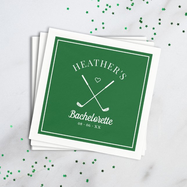 Serviette En Papier Bachelorette de golf dernier Swing (Créateur téléchargé)