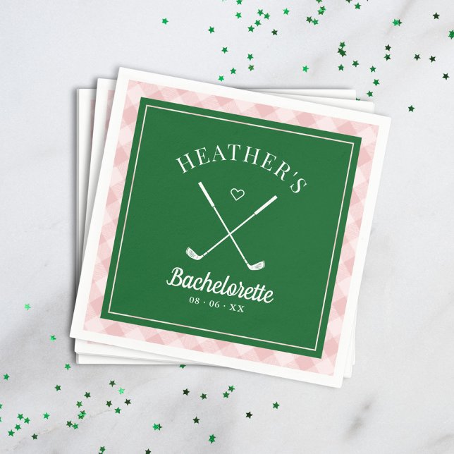 Serviette En Papier Bachelorette de golf dernier Swing (Créateur téléchargé)