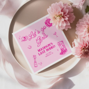 Serviette En Papier Bachelorette dernière Rodeo Disco