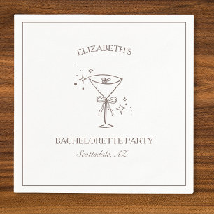 Serviette En Papier Bachelorette Espresso Martini Whimsical tendance